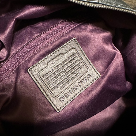 EUC COACH Ashley Mono Silver Threading Satchel - Picture 9 of 11